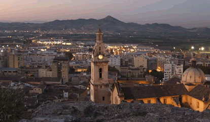 View looking over  Xativa Town - spain