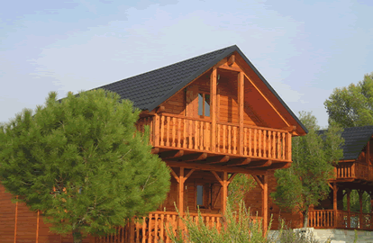 View of cabins, xativa, valencia, rural spain