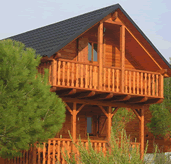 View of cabins, xativa, valencia, rural spain