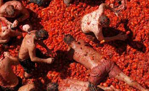 Tomato fiesta in Buñol